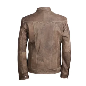 Slim Fit Brown Leather jacket