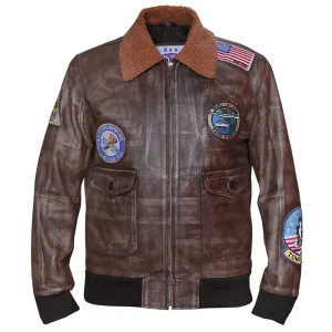 Top Gun Maverick Bomber Leather Jacket