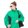 Hailey Bieber Green Half-Zip Anorak Jacket