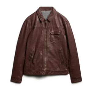 70’s Cracked Pattern Leather Jacket