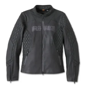 Women's Willie G Skull Graphic Leather Riding Jacket