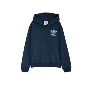 Adidas Men's Blue Logo Hooded
