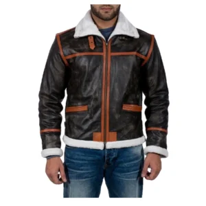 Alpine Brown Fur Leather Jacket