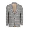 Beige & Black Houndstooth Patterned Cashmere Blazer