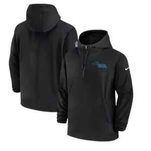 Carolina Panthers Nike Black Half-Zip Hoodie