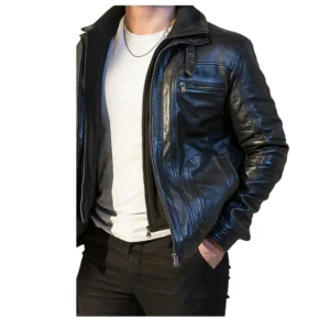 Debonair Black Leather Jacket