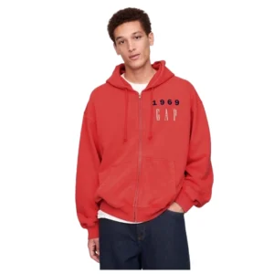 Gap Heavyweight 1969 Logo Red Tuilp Hoodie
