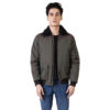 Green Sherpa Collar Aviator Jacket
