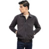 Grey Tweed Wool Blended Classic Collar Jacket