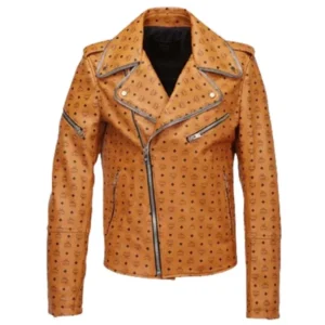 Mcm Visetos Motorcycle Leather Jacket