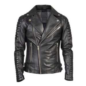 Men Cross Brando Leather Jacket