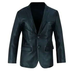 Men’s Black Luxurious Leather Blazer