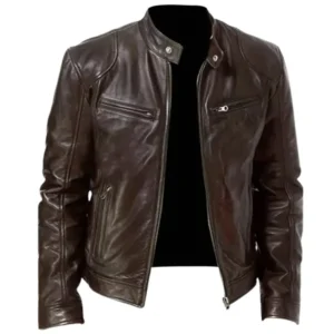 Mens Brown Motorcycle Leather Jacket