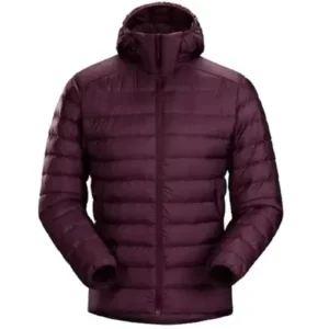 Mens Burgundy Puffer Jacket