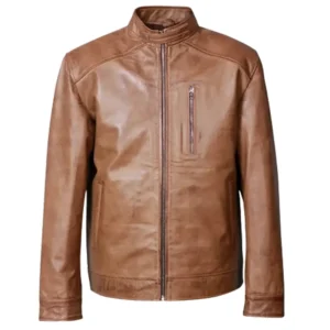 Men's Light Brown Leather Jacket