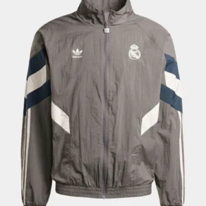 Mens adidas Real Madrid Grey Track Jacket
