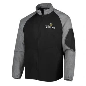 Minnesota Vikings Dunbrooke Black Windbreaker Jacket