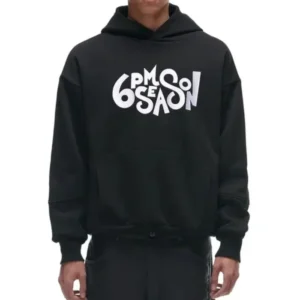 Oversized Black 6PM Season Hoodie