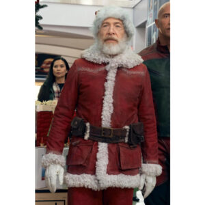 J. K. Simmons Red One Santa Suede Coat