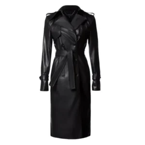 Vegan Leather Trench Coat