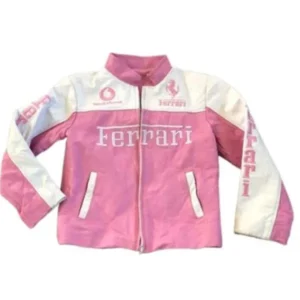 Ferrari Pink Leather Jacket