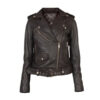 Women Alison Brown Biker Jacket