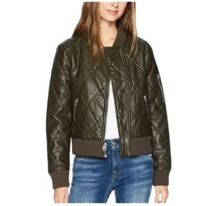 The 100 S06 Raven Reyes Quilted Bomber Jacket