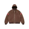 Supreme Vanson Leathers Hooded Work Jacket Suede