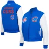Women's Chicago Cubs Pro Standard Royal Game Day Classics Wool Full-Zip Varsity Jacket
