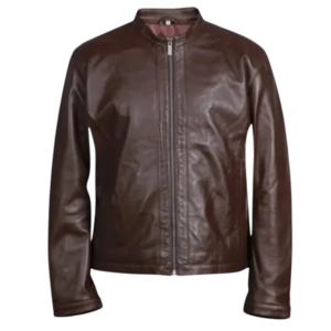 Cafe Racer Brown Leather Jacket