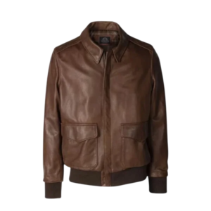 Men Motorcycle Distressed Brown Jacket